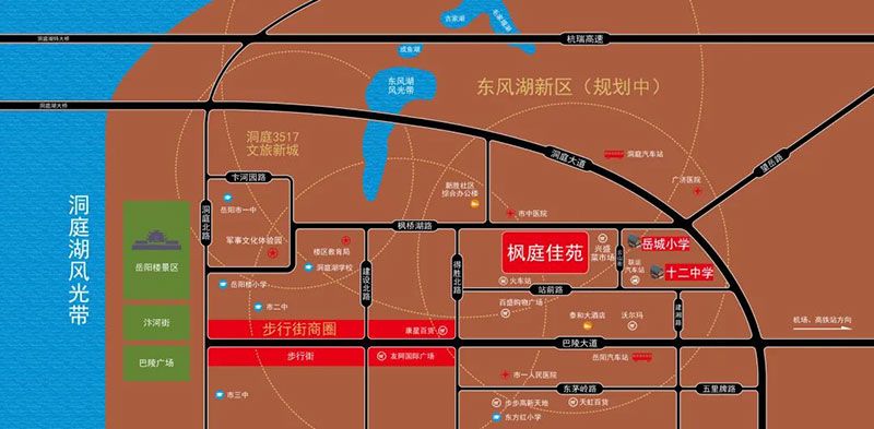 岳阳楼区枫庭佳苑区位图