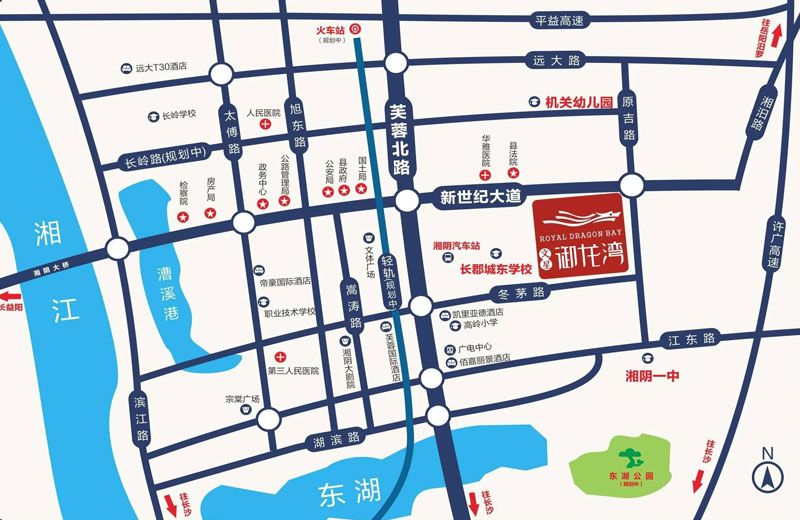 湘阴县文星御龙湾区位图