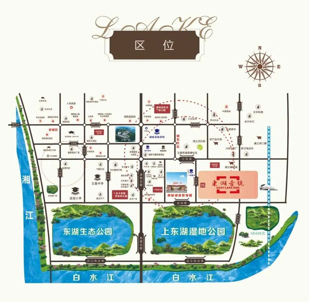 湘阴县东湖壹号区位图