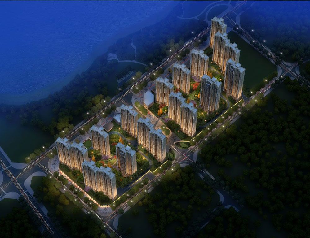 汨罗市西湖首府实景图