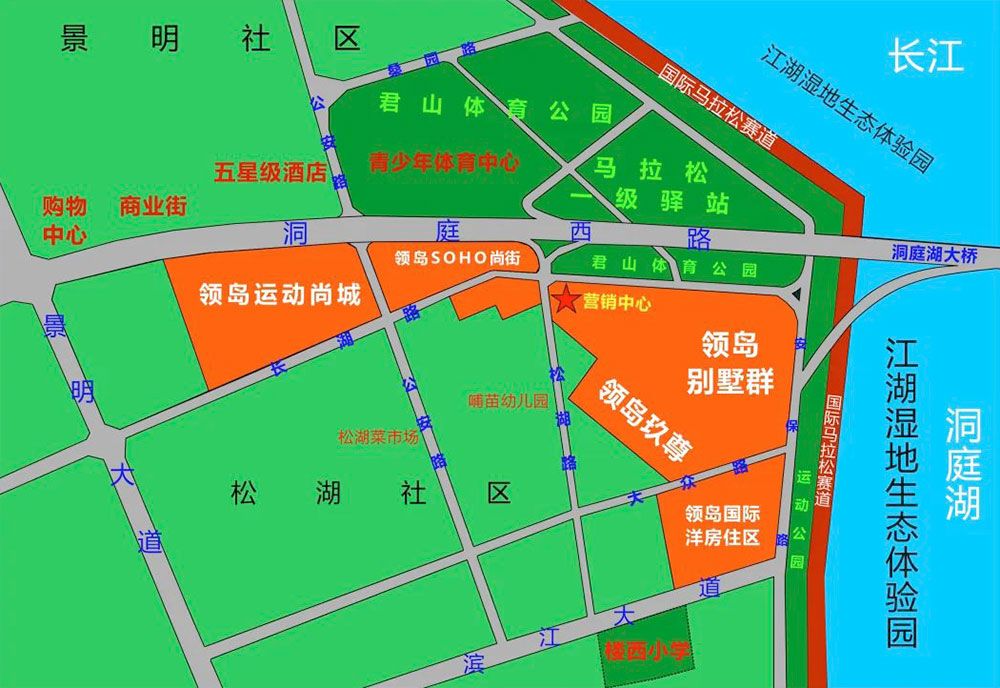 君山区运动尚城区位图