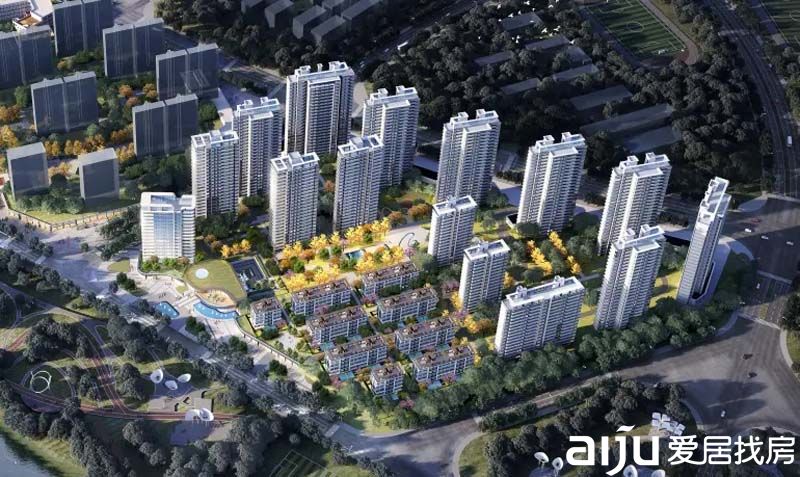 平江县顺府江屿城实景图