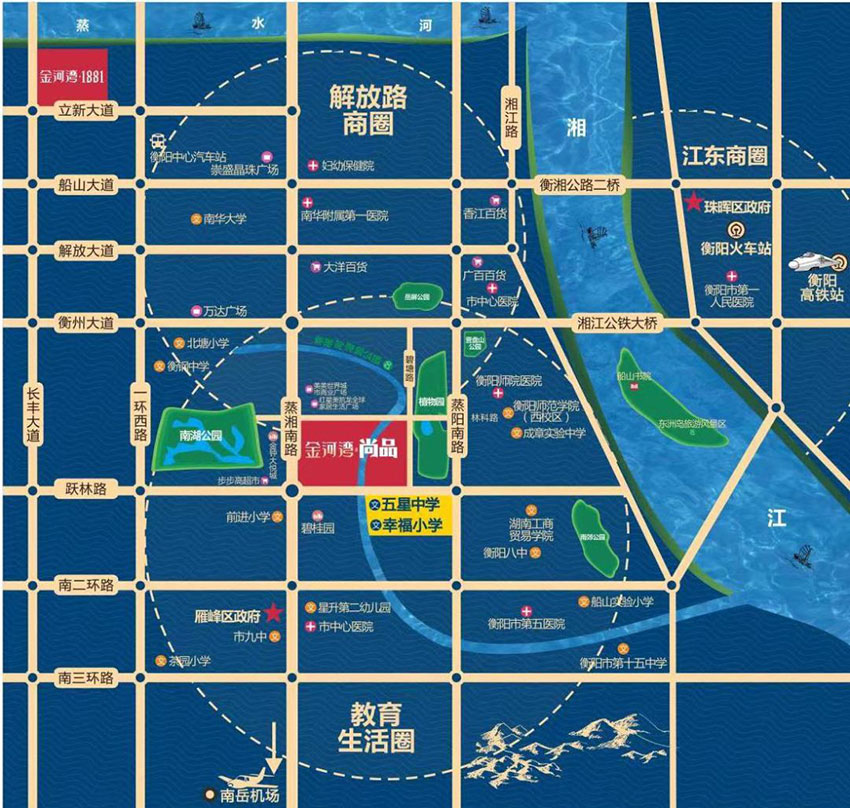 雁峰区金河湾尚品区位图