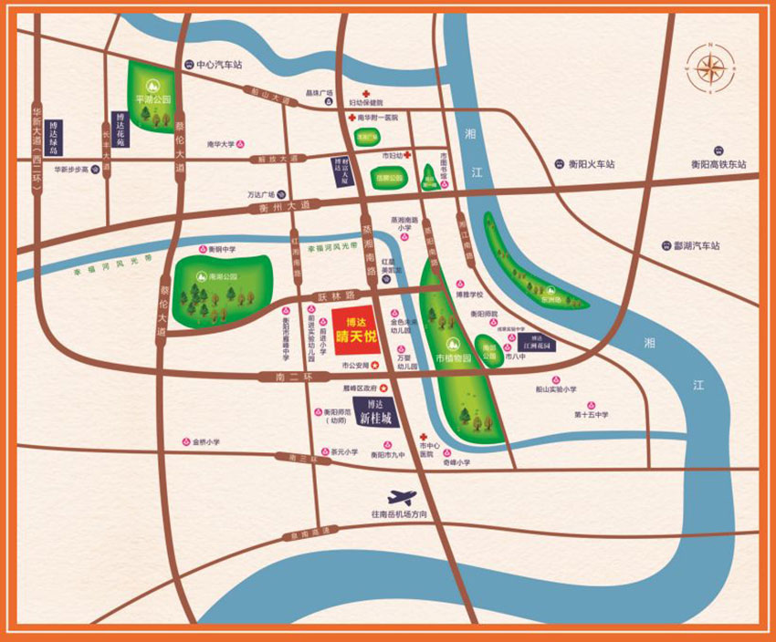 雁峰区博达晴天悦区位图