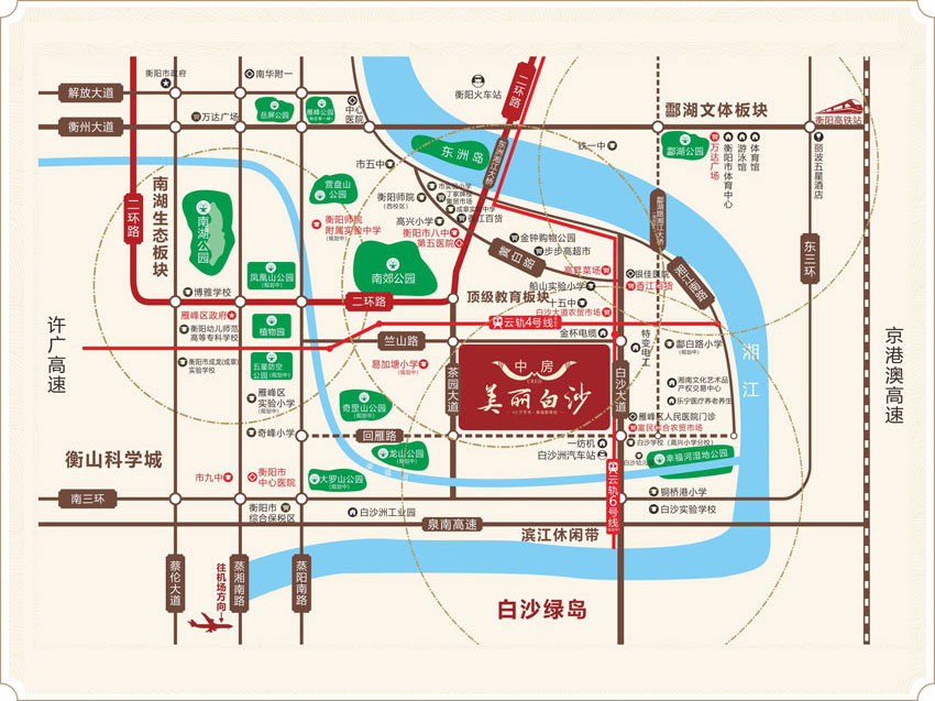 雁峰区中房美丽白沙区位图