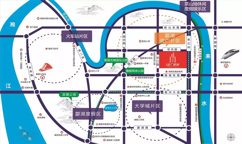 珠晖区金钟武广新城区位图