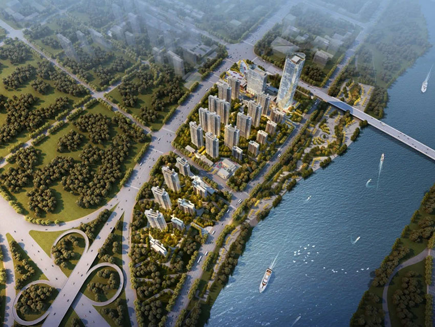 珠晖区绿地衡阳城际空间站实景图