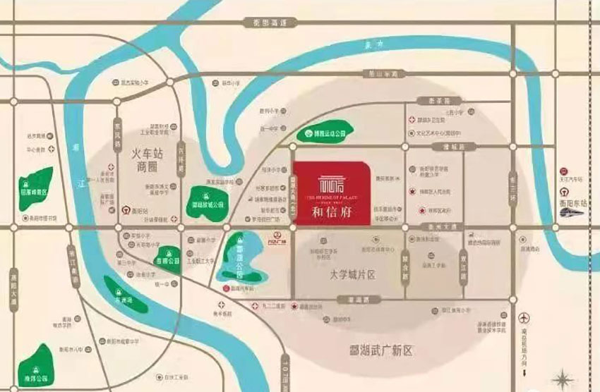 珠晖区和信府区位图