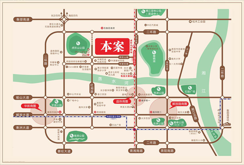 石鼓区华源北街区位图