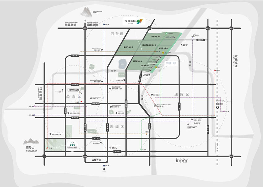 石鼓区华侨城原岸区位图