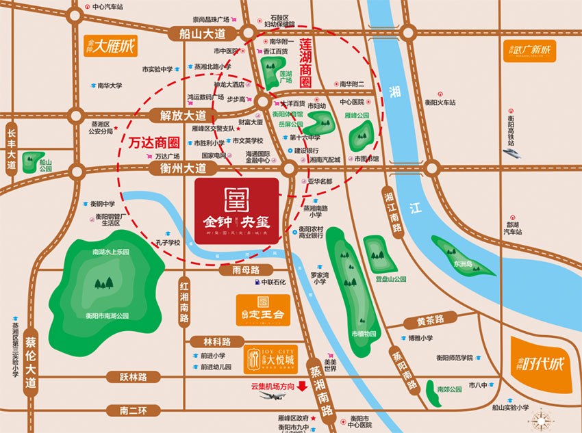 蒸湘区金钟央玺区位图