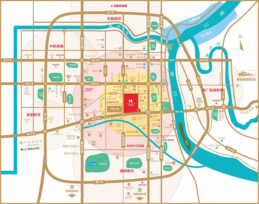 蒸湘区大衡城邦区位图