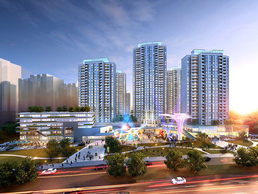 蒸湘区高新未来城科创谷效果图