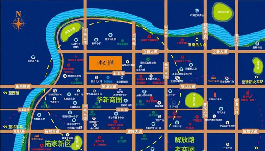 蒸湘区佳兆业悦峰区位图