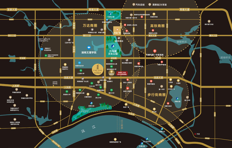 常德市白马湖壹号区位图