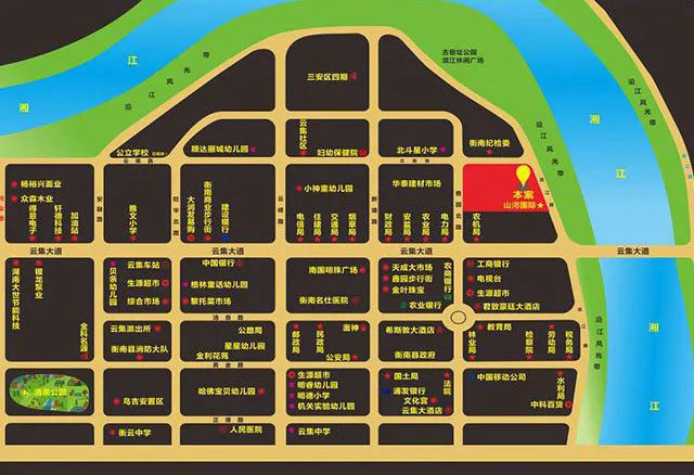 衡南县山河国际区位图