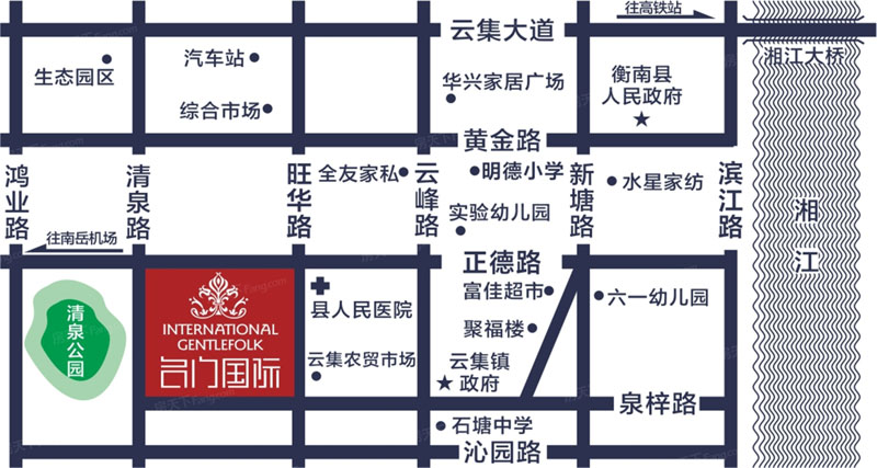 衡南县名门国际区位图