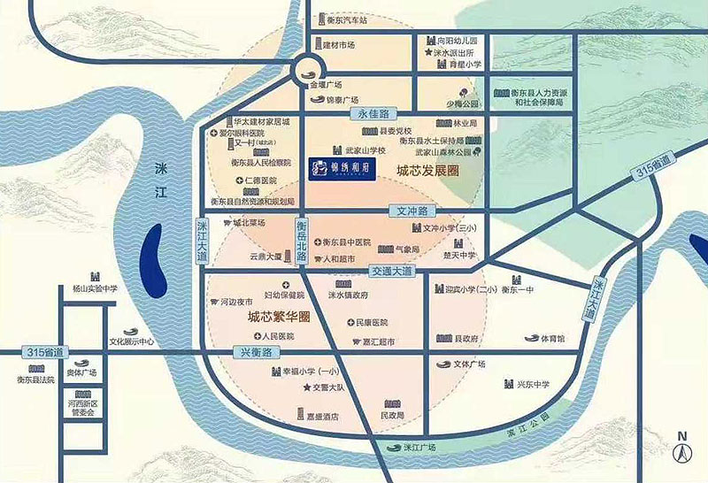 衡东县锦绣和府区位图