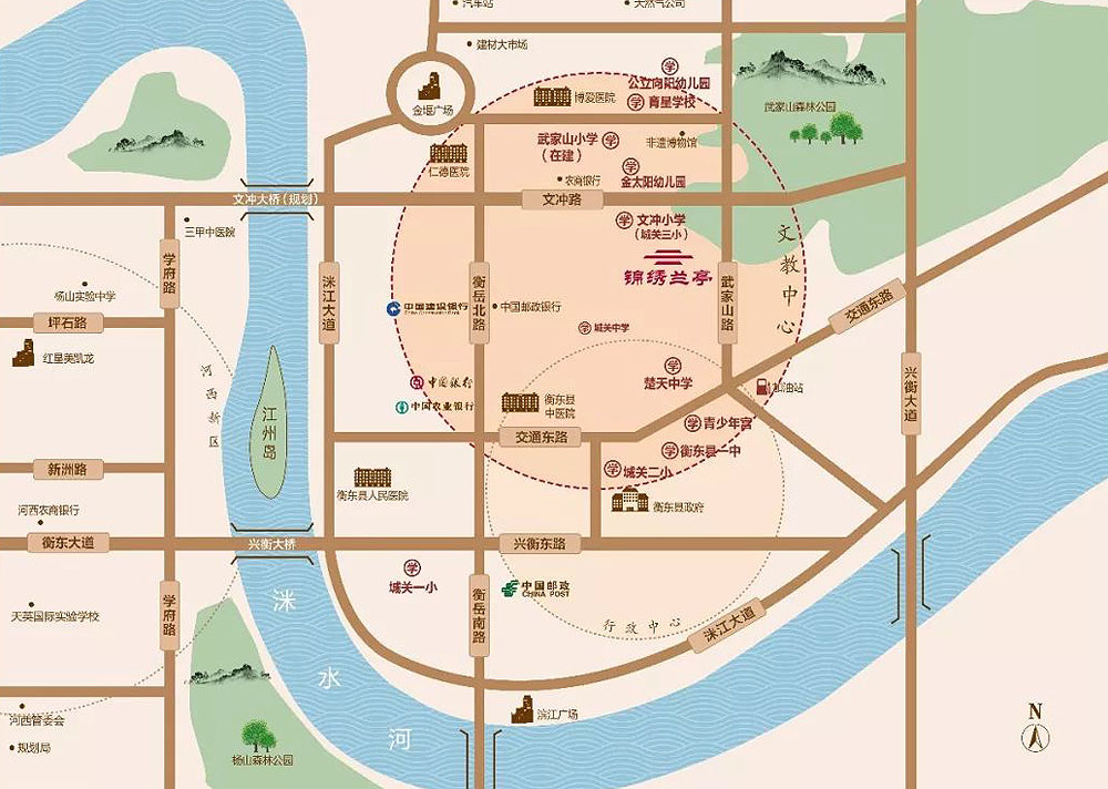 衡东县锦绣兰亭区位图