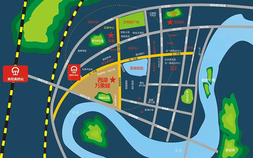 耒阳市西湖万象城区位图