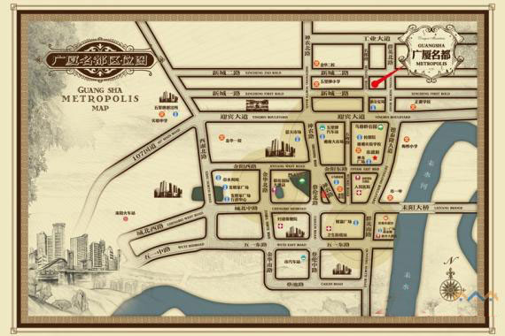 耒阳市广厦名都区位图