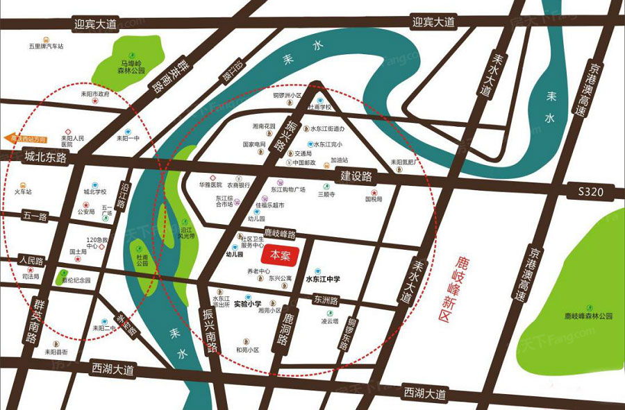 耒阳市东江壹号区位图