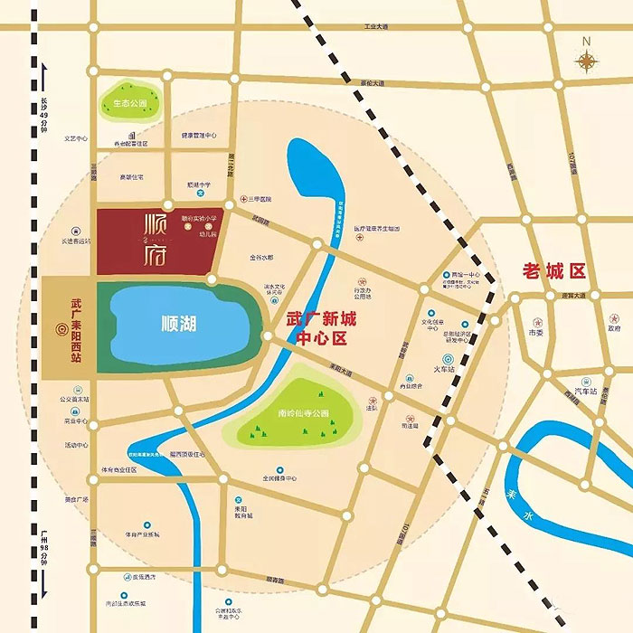 耒阳市顺府区位图