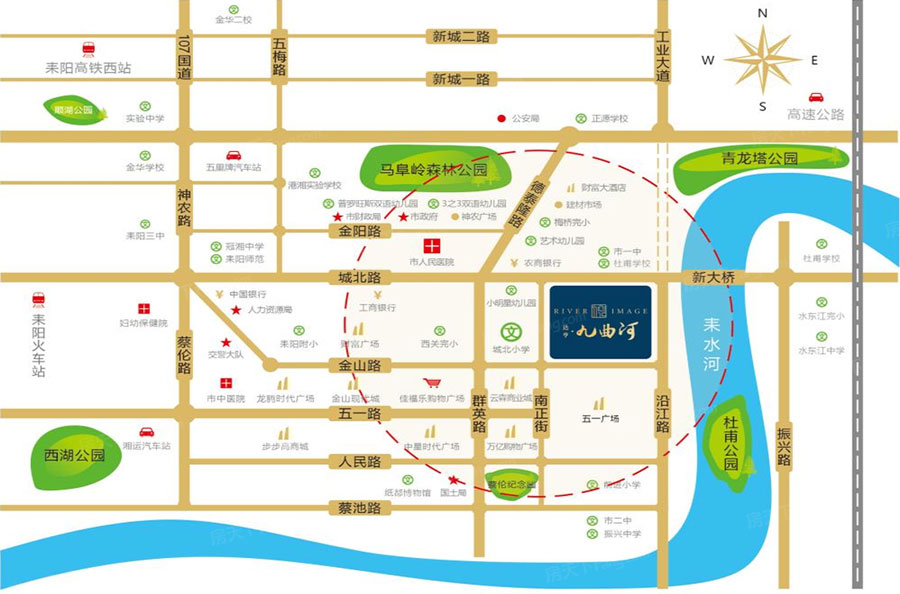 耒阳市九曲河区位图