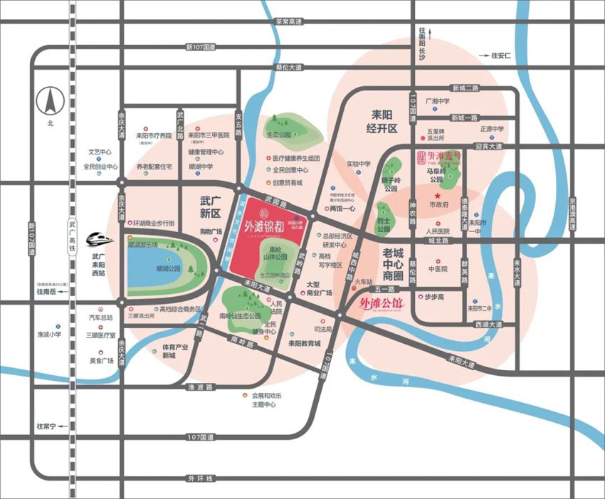 耒阳市外滩锦都区位图
