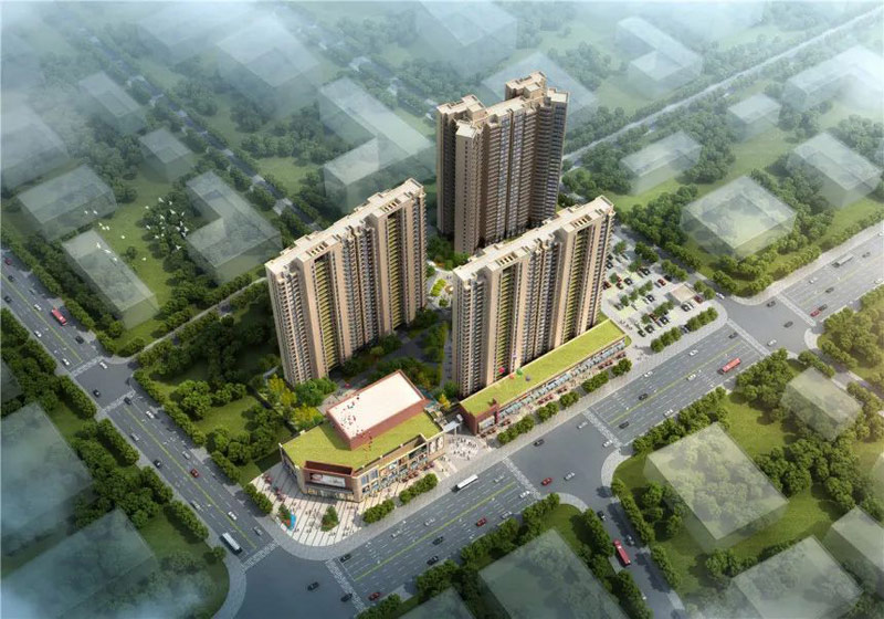 常宁市宜水新城城市花园效果图