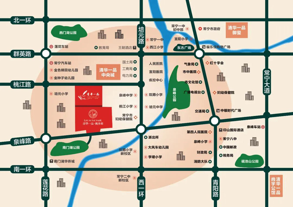 常宁市清华一品桃李郡区位图