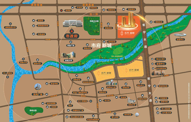 常宁市合兴新城区位图