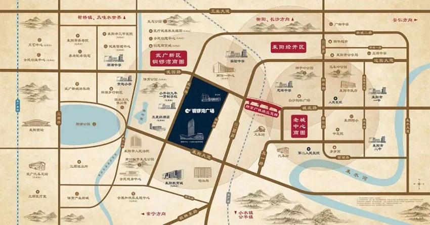 耒阳市铜锣湾广场区位图