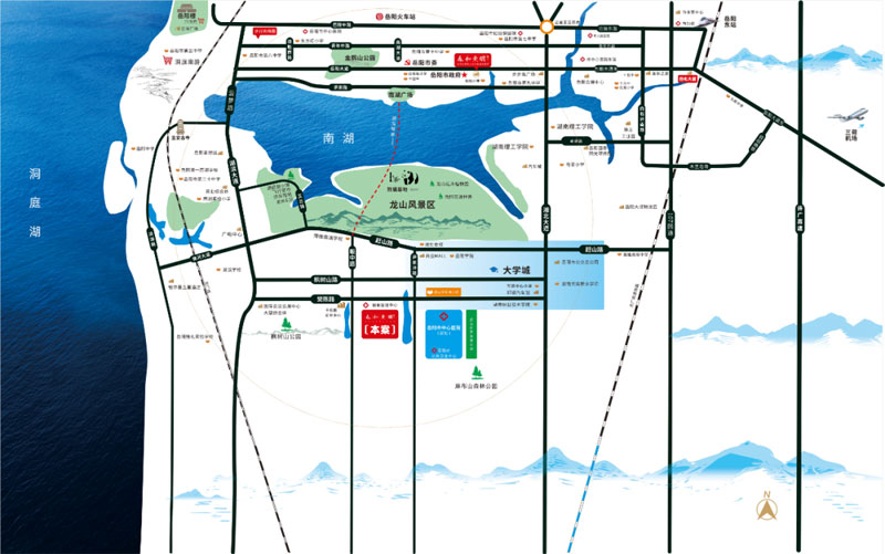岳阳楼区春和景明区位图