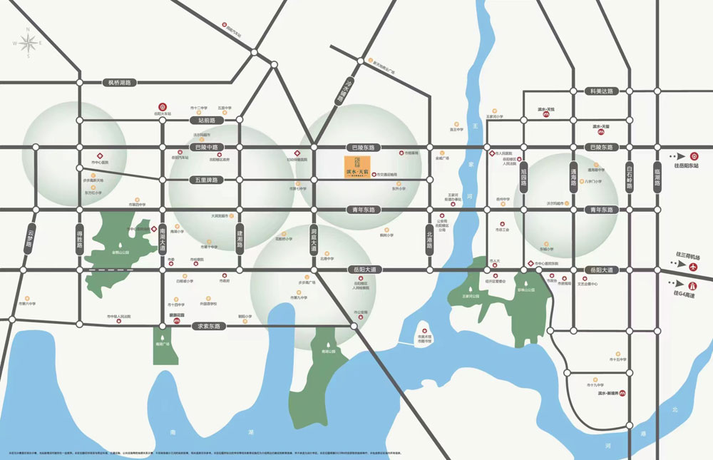 岳阳楼区滨水天宸区位图