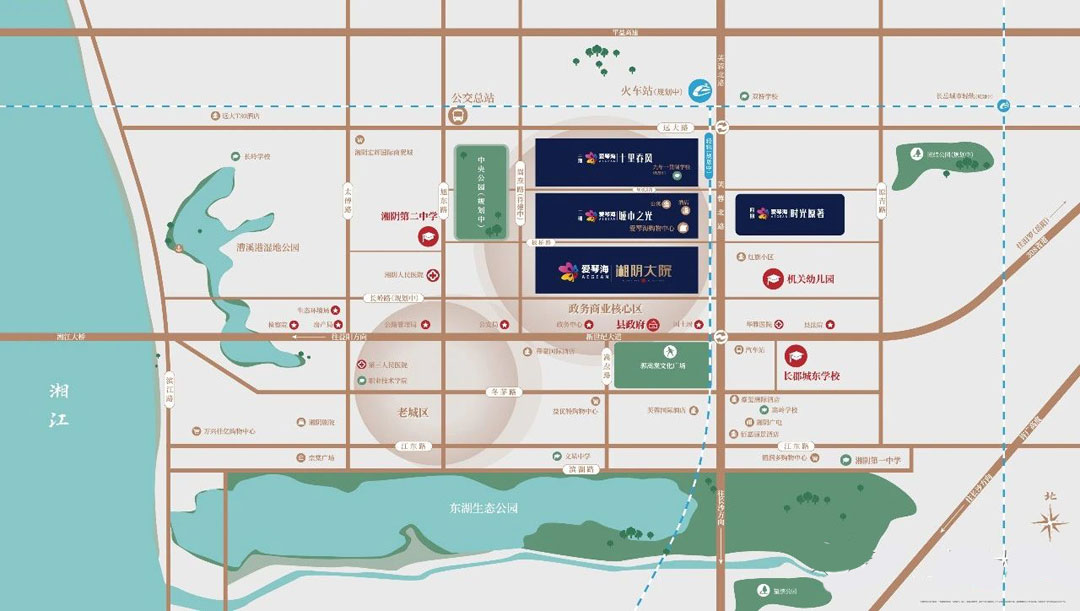 湘阴县湘阴大院区位图