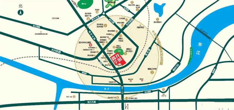 资兴市鑫龙华城区位图