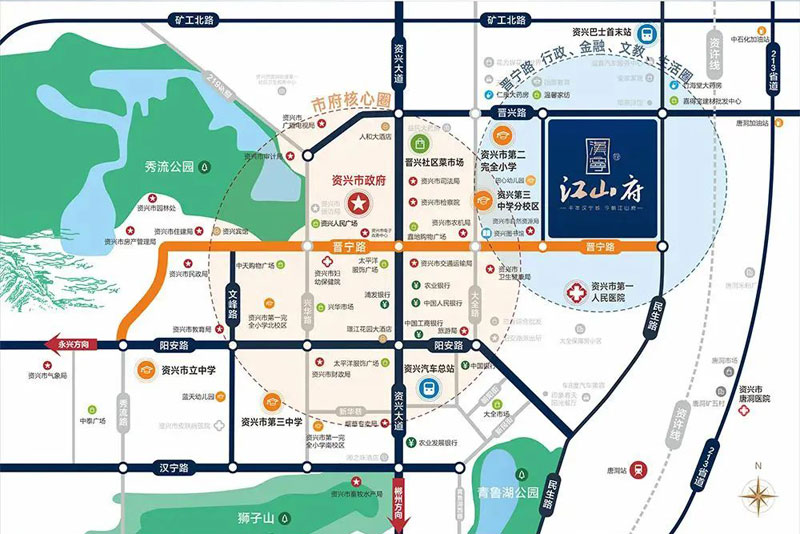 资兴市江山府区位图