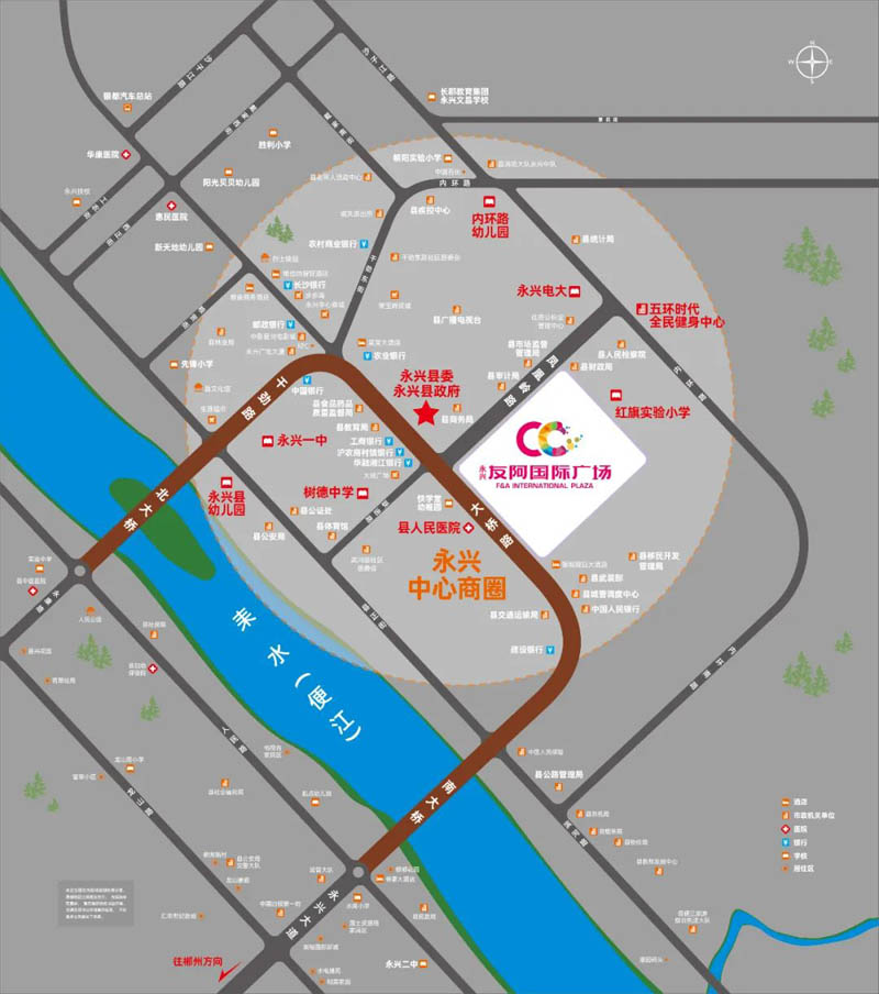 永兴县友阿天街区位图