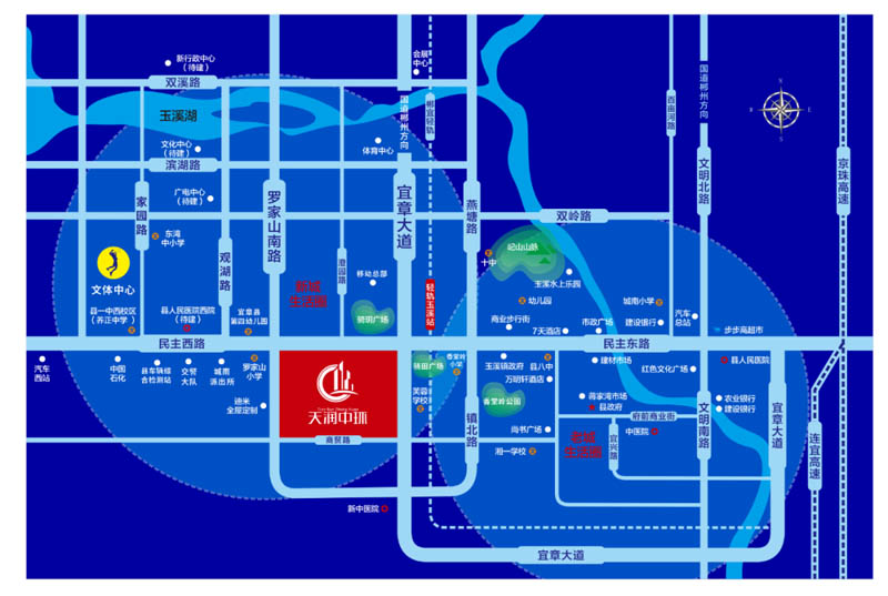 宜章县天润中环区位图