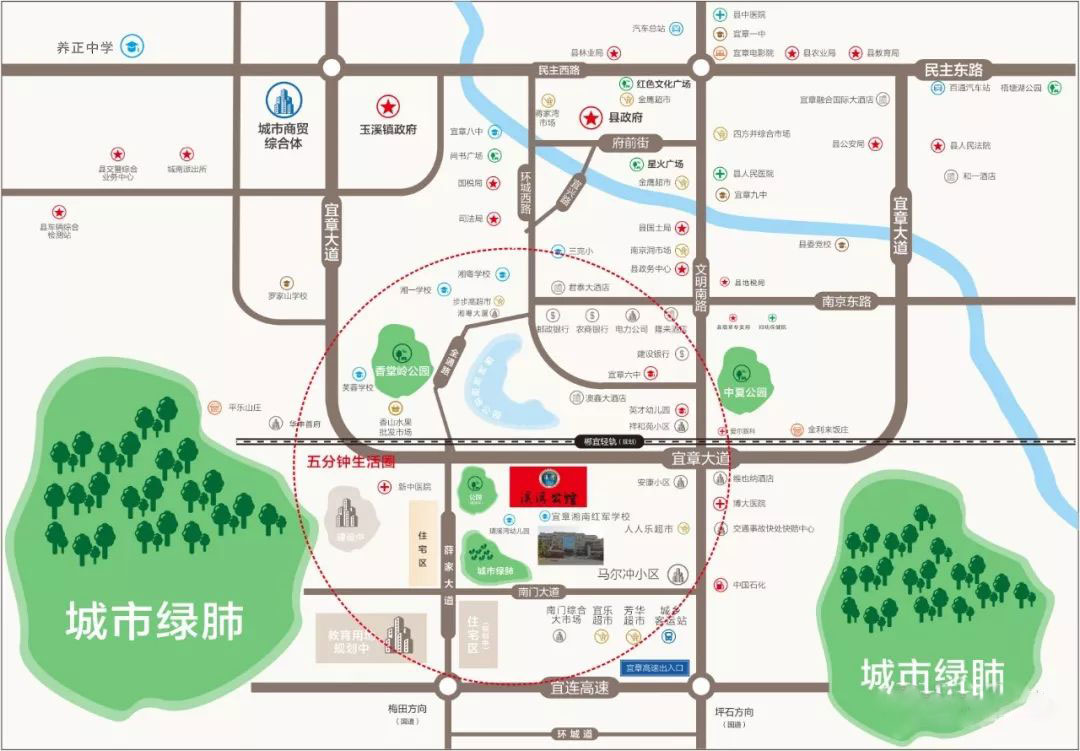 宜章县溪湾公馆区位图
