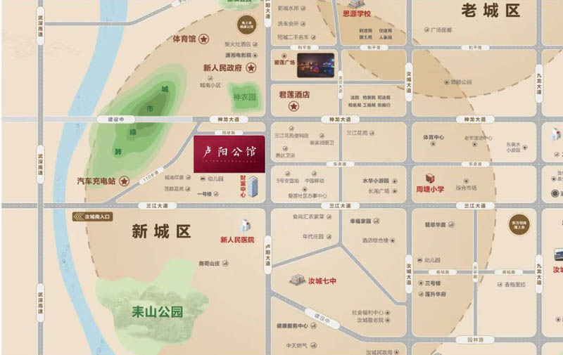 汝城县卢阳公馆区位图