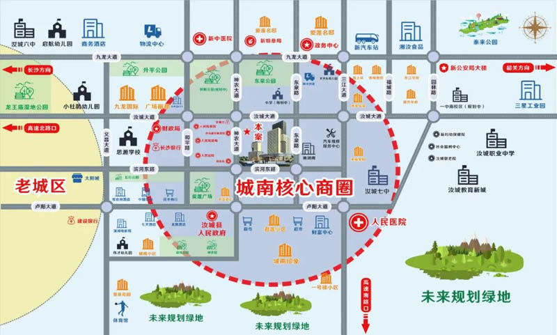 汝城县三江花苑区位图