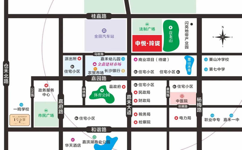 嘉禾县中悦玲珑区位图