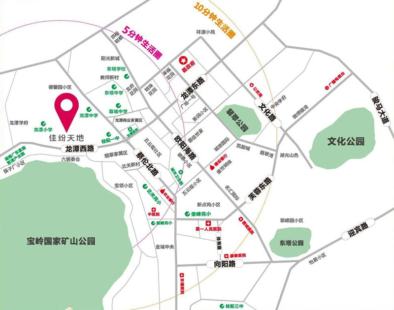 桂阳县佳纷天地区位图