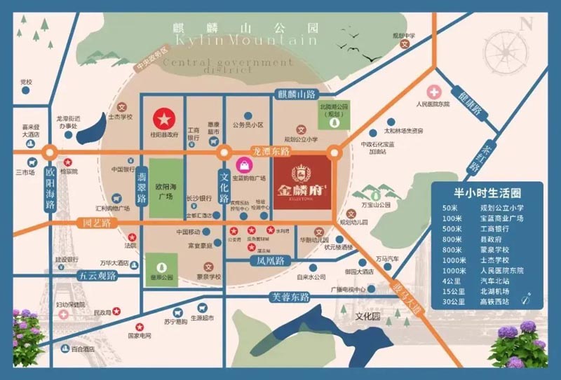 桂阳县金麟府区位图