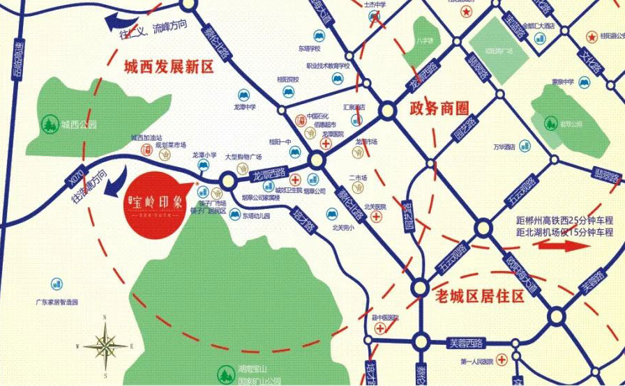 桂阳县景虹宝岭印象区位图