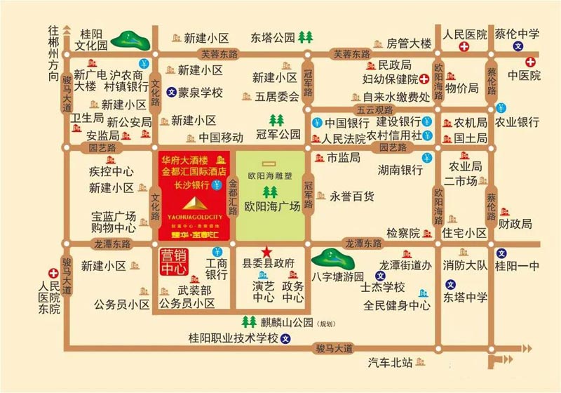 桂阳县耀华金都汇区位图