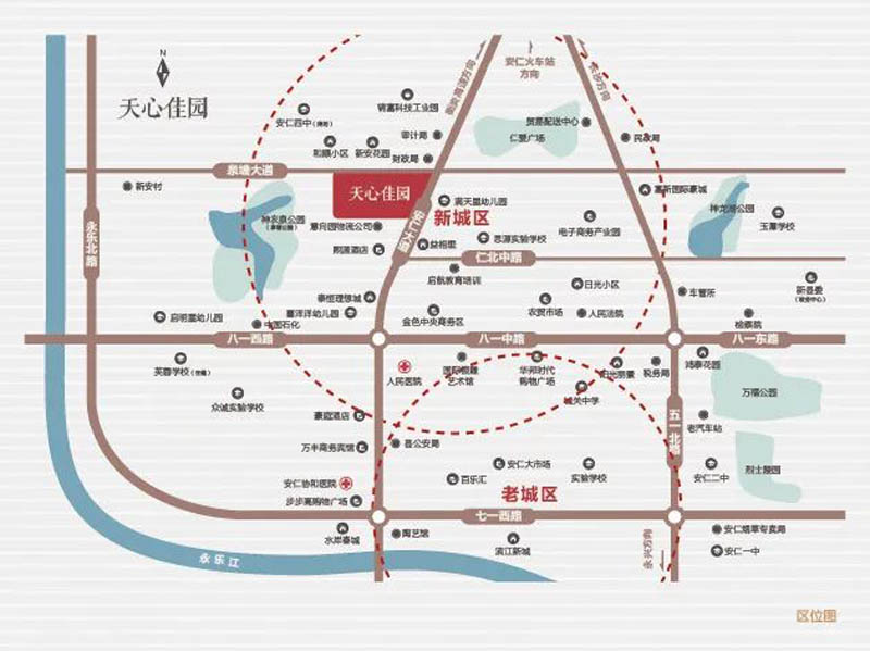 安仁县天心佳园区位图