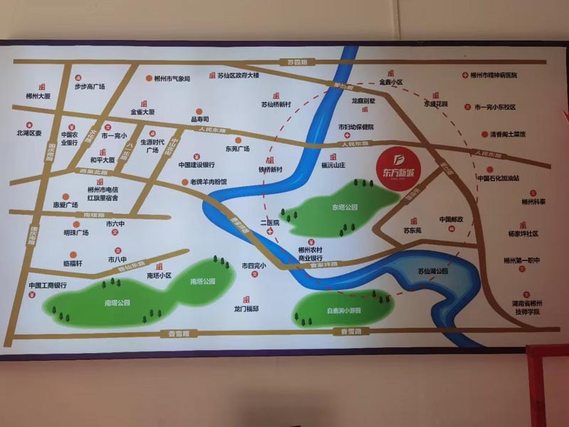 苏仙区东方新城北苑区位图